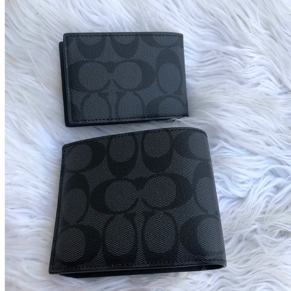 New 🎀 Coach 3 In 1 Wallet In Signature Canvas With Ski Patches - Picture 3 of 10